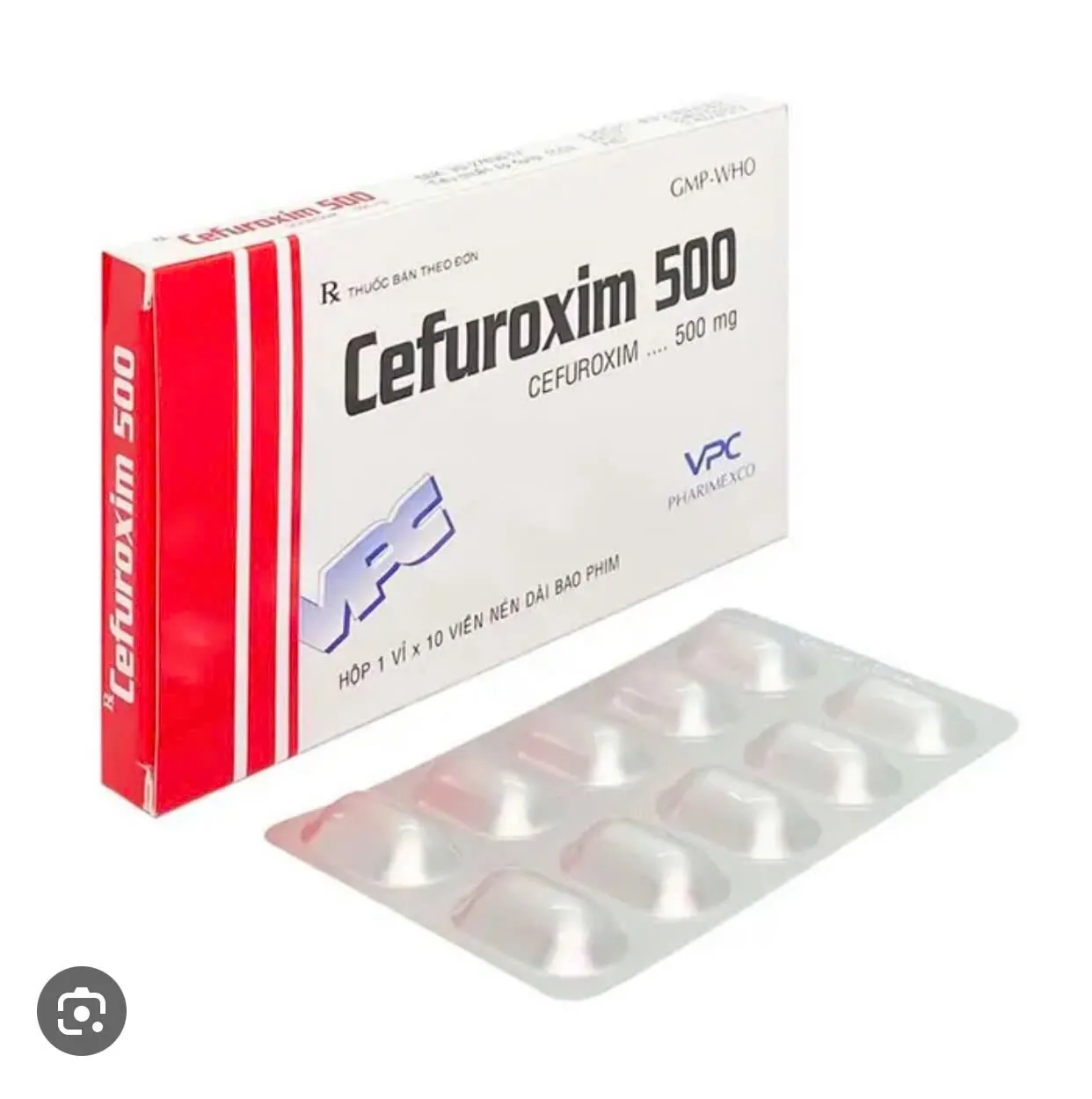 Cefuroxim 500 VPC (H/10v) – Kháng sinh Cephalosporin thế hệ 2, điều trị đa dạng các nhiễm khuẩn hiệu quả